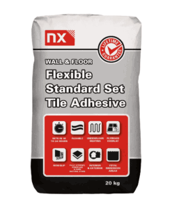 NX White, Standard Set, Flexible Tile Adhesive – 20Kg