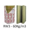 Rockwool RW3 Insulation, Wall, Floor, Acoustic, Thermal, 60kg/m3. 100mm, 75mm, 60mm, 50mm, 40mm, 30mm, 25mm Slab Insulation