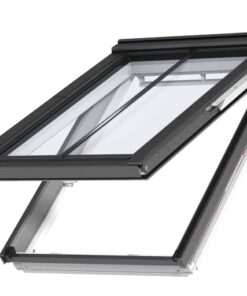 velux windows, top hung windows, black exterior