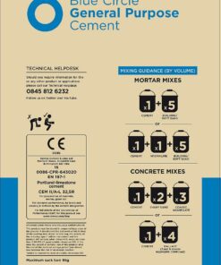 Blue Circle Cement (rear of bag)