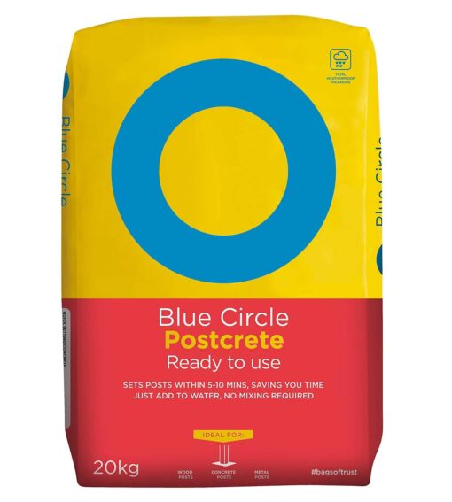 Blue Circle Postcrete (plastic bag), Concrete for post, Quick Dry Cement, Plastic Bag, Quick Dry Post Cement, Cheap Postcrete, Cheap postmix, Cheap postfix, London, Manchester, Birmingham, Scotland, Bristol, Wales