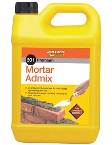 EverBuild 5lt Mortar Admix, Plasticiser, Cement additive, Cheap London, Manchester, Birmingham, Bristol, Scotland, Wales