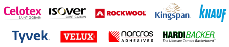 celotex, insulation, rockwool, isover, tyvek, norcros, building material brands