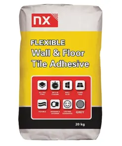 Norcros flexible tile adhesive, Nx Norcros rapid set flexible wall tile adhesive, norcros flexible