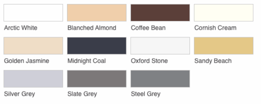 Norcros adhesive stop mould, no mould, wall tile grout, arctic white, bleached almond, coffee bean, Cornish cream, golden Jasmin, midnight coal, Oxford stone, sandy beach, silver grey, slate grey, steel grey