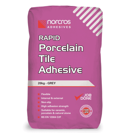 Norcros adhesives product-rapid-porcelin-tile-adhesive