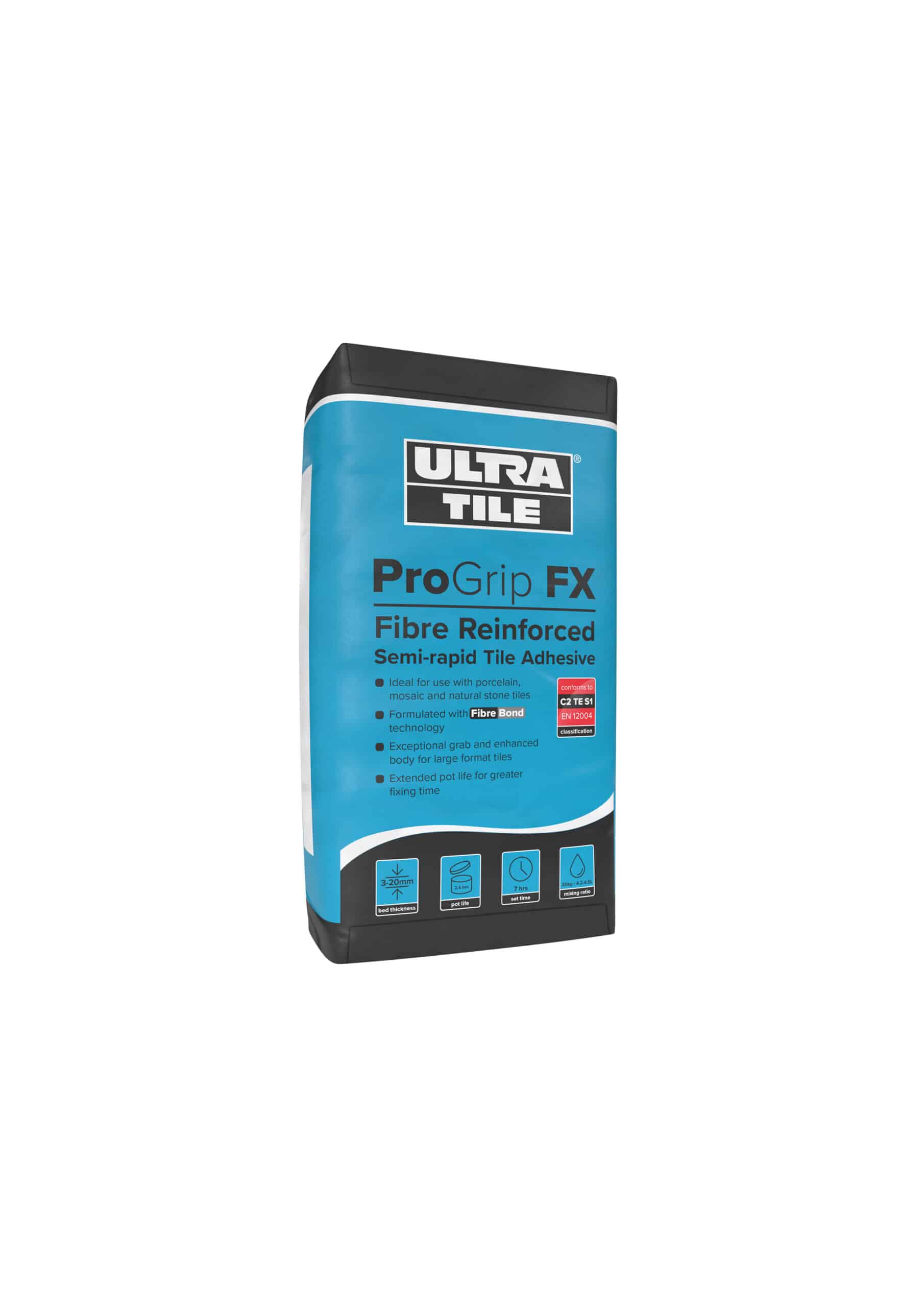 ProGrip FX Reinforced Semi Rapid Set Tile Adhesive - Ultra Tile